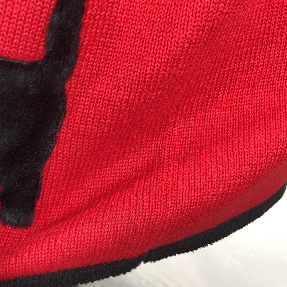 Crystal Kobe Red 3-D Scottie Dog Cardigan Size Me… - image 7